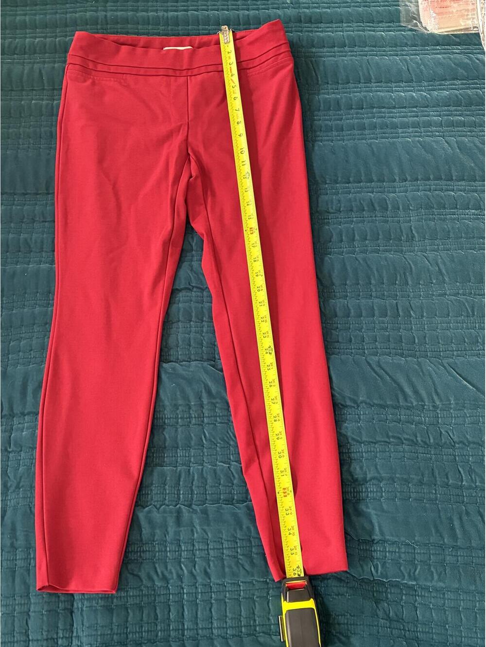 Rachel Zoe Red Stretch Leggings Size 8 - Picture 4 of 6